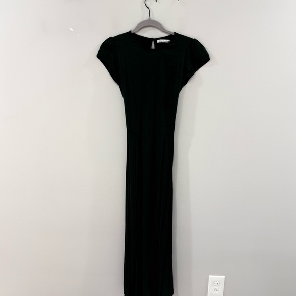 Reformation Dress Gavin Midi in Emerald Green - Picture 6 of 11